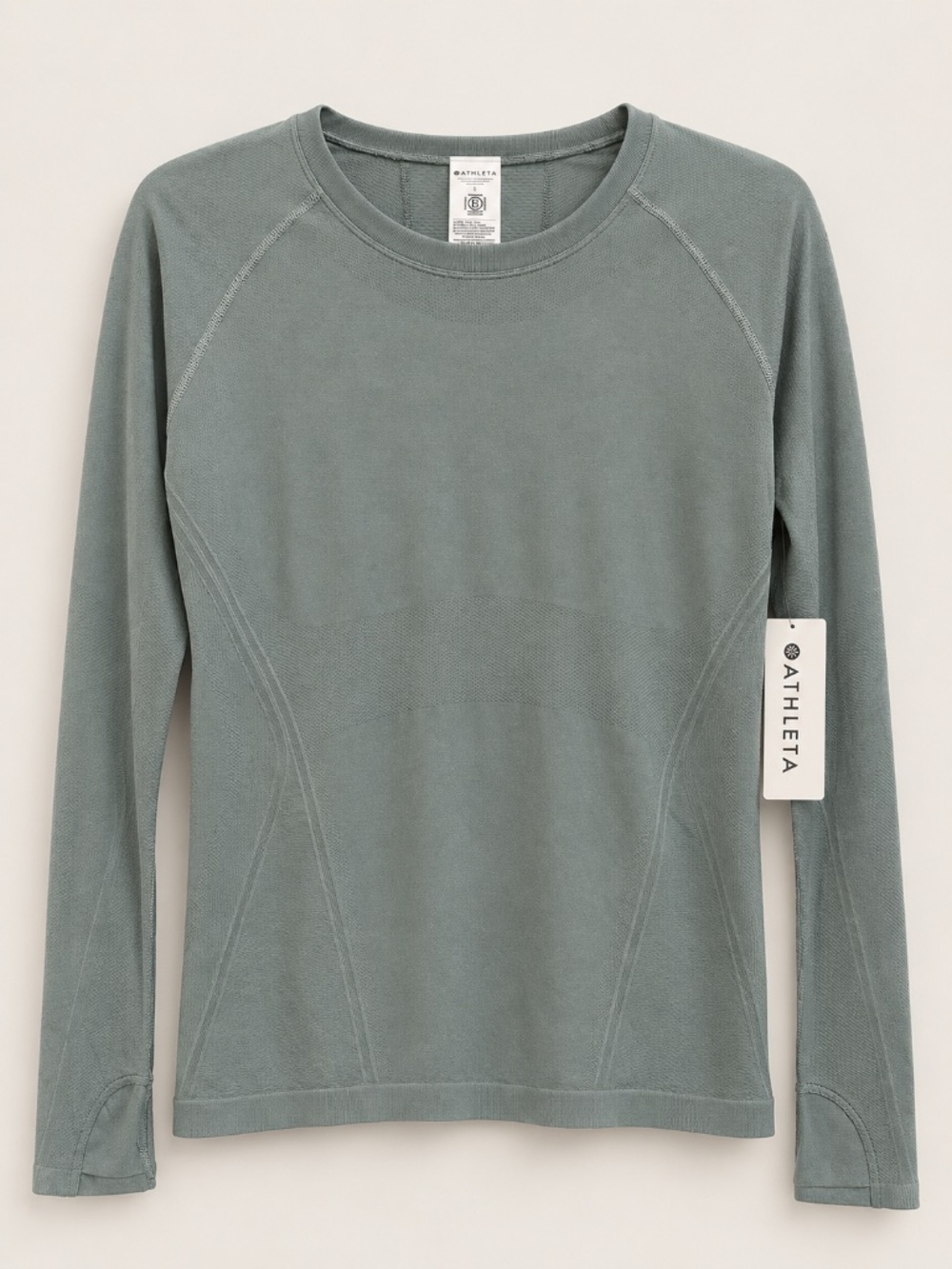 Athleta Momentum Seamless Top - Medium (#530524) Sage Green